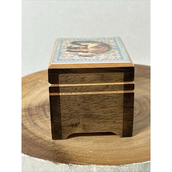 VTG 1989 San Francisco Music Box CO. Cat Kittens Music Trinket Jewelry Box NICE! - Picture 4 of 7